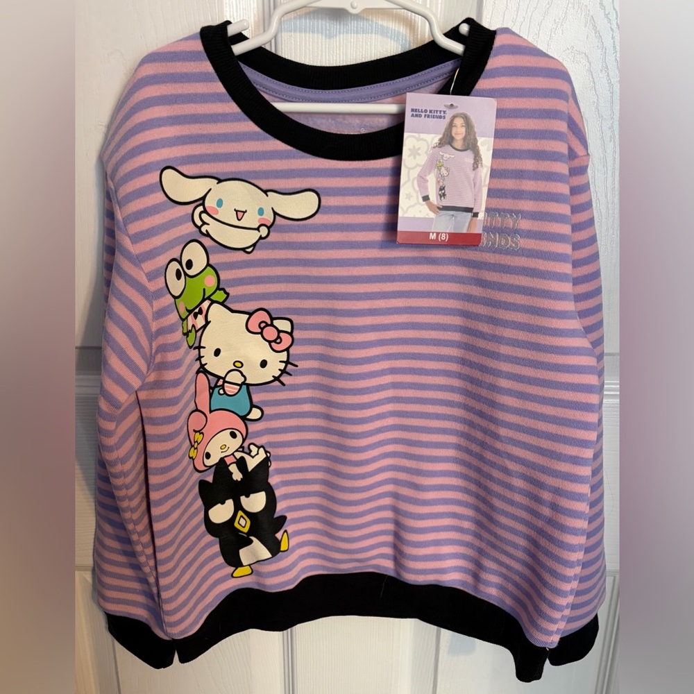 Hello Kitty & Friends Girls Sweatshirt, Size 10 NWT